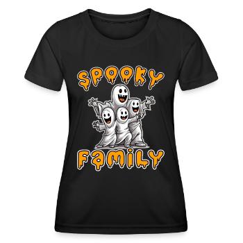 Halloween Spooky Family pour la prochaine fête - T-shirt sport Femme - noir - Devant - AI Model Female 172 light (172cm)