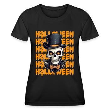 Design d’Halloween effrayant pour la prochaine fête - T-shirt sport Femme - noir - Devant - AI Model Female 172 light (172cm)