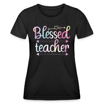Back to School Blessed Physical Education Teacher - Women's Functional T-Shirt - black - Front - AI Model Female 172 light (172cm)