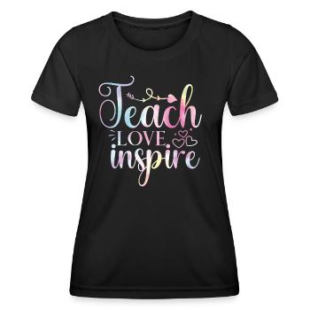 Zurück Zu Schulkrawatte Inspirierter - Frauen Funktions-T-Shirt - Schwarz - Vorne - AI Model Female 172 light (172cm)