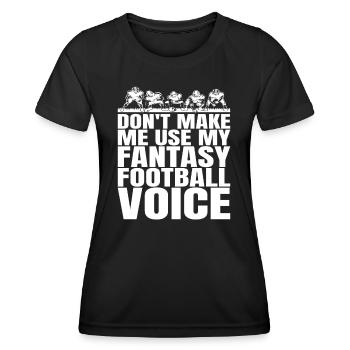 Funny angry fantasy football - Women's Functional T-Shirt - black - Front - AI Model Female 172 light (172cm)