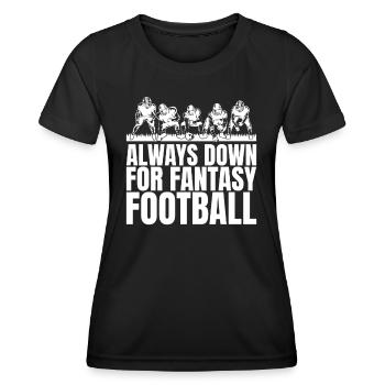 Funny men's fantasy football - Women's Functional T-Shirt - black - Front - AI Model Female 172 light (172cm)