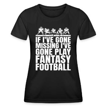 Lustige Männer, wenn ich vermisse, spiele ich - Frauen Funktions-T-Shirt - Schwarz - Vorne - AI Model Female 172 light (172cm)