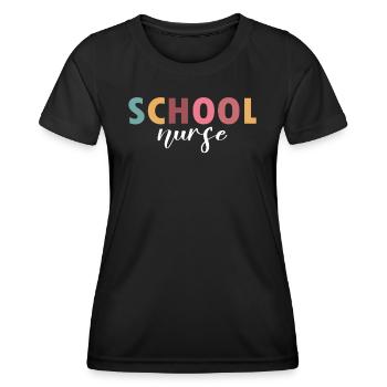 Das Leben der Schulkrankenschwester - Frauen Funktions-T-Shirt - Schwarz - Vorne - AI Model Female 172 light (172cm)
