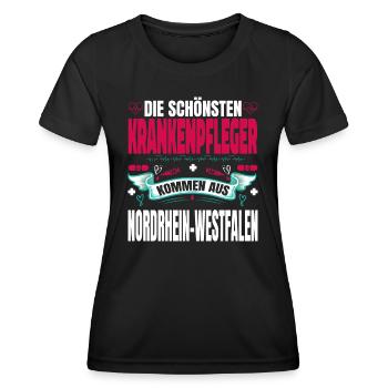 Die Schönsten Krankenpfleger Kommen Aus - Frauen Funktions-T-Shirt - Schwarz - Vorne - AI Model Female 172 light (172cm)