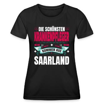 Die Schönsten Krankenpfleger Kommen Aus Saarland - Frauen Funktions-T-Shirt - Schwarz - Vorne - AI Model Female 172 light (172cm)