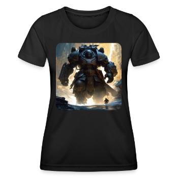 Dark Cyborg Android Warrior - T-shirt sport Femme - noir - Devant - AI Model Female 172 light (172cm)