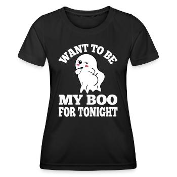 Sassy Ghost Booty Flirt Plaisir d’Halloween pour femmes - T-shirt sport Femme - noir - Devant - AI Model Female 172 light (172cm)