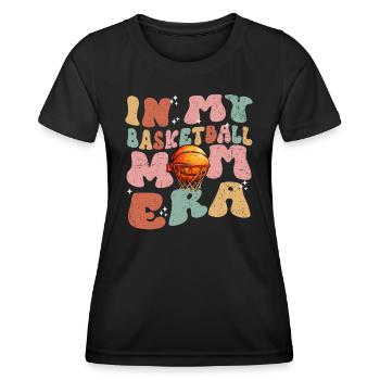 In My Basketball Mom Era - Basketball féminin mignon - T-shirt sport Femme - noir - Devant - AI Model Female 172 light (172cm)