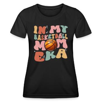 In My Basketball Mom Era - Basketball féminin mignon - T-shirt sport Femme - noir - Devant - AI Model Female 172 light (172cm)