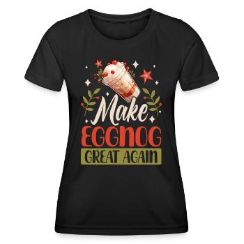 Make Eggnog Great Again Men Women Ice Cream - Frauen Funktions-T-Shirt - Schwarz - Vorne - AI Model Female 172 light (172cm)