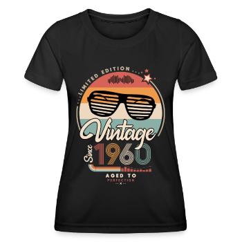 Jahrgang seit 1960 - Frauen Funktions-T-Shirt - Schwarz - Vorne - AI Model Female 172 light (172cm)