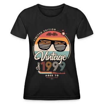 Vintage since 1999 - T-shirt sport Femme - noir - Devant - AI Model Female 172 light (172cm)