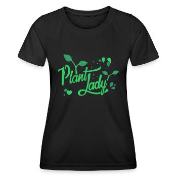 plant lady - Women's Functional T-Shirt - black - Front - AI Model Female 172 light (172cm)