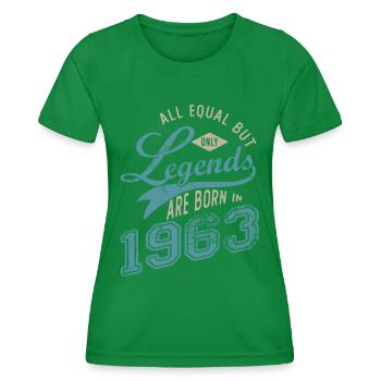 LEGEND ARE BORN IN 1963 birthday gift 59 years - Women's Functional T-Shirt - kelly green - Front - AI Model Female 172 dark (172cm)