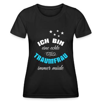 Ich bin eine echte Traumfrau - Frauen Funktions-T-Shirt - Schwarz - Vorne - AI Model Female 172 light (172cm)