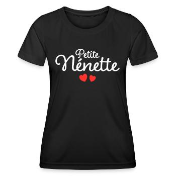 Femme Nénette Humour Mot Affectueux Couple - T-shirt sport Femme - noir - Devant - AI Model Female 172 light (172cm)