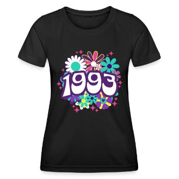 Fête Anniversaire Femme 1993 30 Ans Anniversaire - T-shirt sport Femme - noir - Devant - AI Model Female 172 light (172cm)