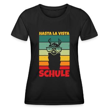 Schule Geschafft Schulabsolvent Schulabgänger - Frauen Funktions-T-Shirt - Schwarz - Vorne - AI Model Female 172 light (172cm)