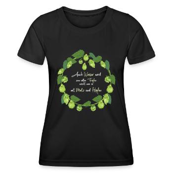 edler Tropfen - Frauen Funktions-T-Shirt - Schwarz - Vorne - AI Model Female 172 light (172cm)