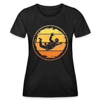 Skydiver Skydiving Skydiver Parachute - Women's Functional T-Shirt - black - Front - AI Model Female 172 light (172cm)