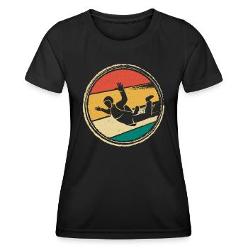Fallschirmspringer Fallschirmspringen Fallschirm - Frauen Funktions-T-Shirt - Schwarz - Vorne - AI Model Female 172 light (172cm)