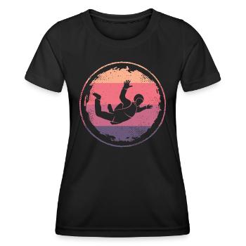 Skydiver Skydiver Women Skydiving - Women's Functional T-Shirt - black - Front - AI Model Female 172 light (172cm)