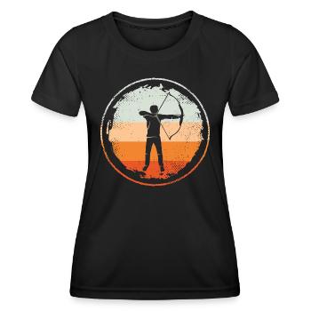 Archery Archery Retro Archer - Women's Functional T-Shirt - black - Front - AI Model Female 172 light (172cm)