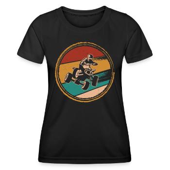 Quad Driver Vintage Quad Driver VTT hors route - T-shirt sport Femme - noir - Devant - AI Model Female 172 light (172cm)