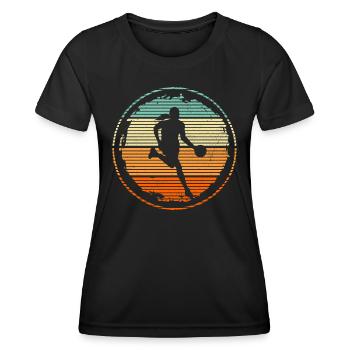 Basketballspielerin Mädchen Frauen Basketball - Frauen Funktions-T-Shirt - Schwarz - Vorne - AI Model Female 172 light (172cm)
