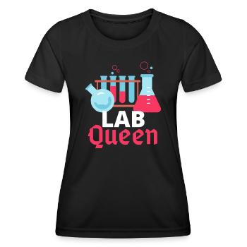 Königin des Labors, Queen of the lab - T-shirt sport Femme - noir - Devant - AI Model Female 172 light (172cm)