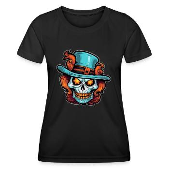Halloween Design gruselig für die nächste Party - Frauen Funktions-T-Shirt - Schwarz - Vorne - AI Model Female 172 light (172cm)