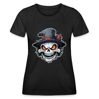 Halloween Design gruselig für die nächste Party - Frauen Funktions-T-Shirt - Schwarz - Vorne - AI Model Female 172 light (172cm)