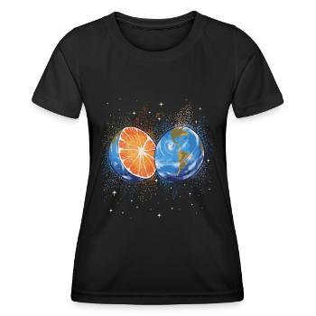 Sommer Orange Als Erde - Frauen Funktions-T-Shirt - Schwarz - Vorne - AI Model Female 172 light (172cm)
