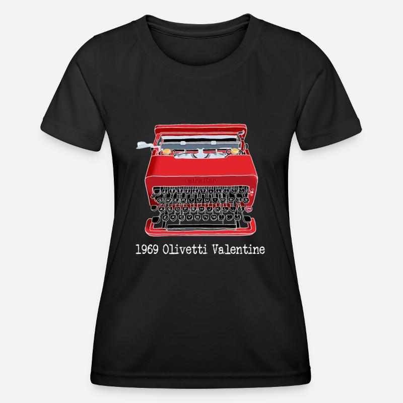 Olivetti Typewriter Shirt, Vintage 1969 Tshirt, - Women's Functional T-Shirt - black