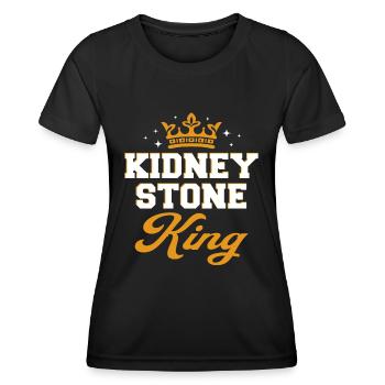 Kidney Stone Sufferer Humor Kidney Stones King - Women's Functional T-Shirt - black - Front - AI Model Female 172 light (172cm)