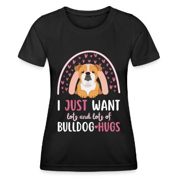 Cute English Bulldog Lovers Kawaii - Women's Functional T-Shirt - black - Front - AI Model Female 172 light (172cm)