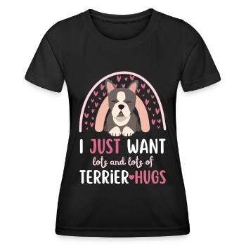 Cute Boston Terrier Lover Kawaii - Women's Functional T-Shirt - black - Front - AI Model Female 172 light (172cm)