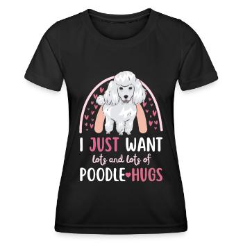 Süßer Pudel Liebhaber Kawaii - Frauen Funktions-T-Shirt - Schwarz - Vorne - AI Model Female 172 light (172cm)