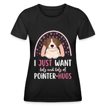 Sweet English Pointer Lover Kawaii - Women's Functional T-Shirt - black - Front - AI Model Female 172 light (172cm)