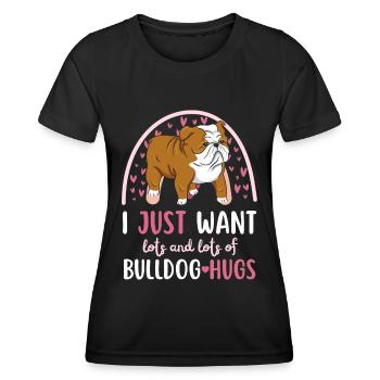 Cute English Bulldog Lovers Kawaii - Women's Functional T-Shirt - black - Front - AI Model Female 172 light (172cm)