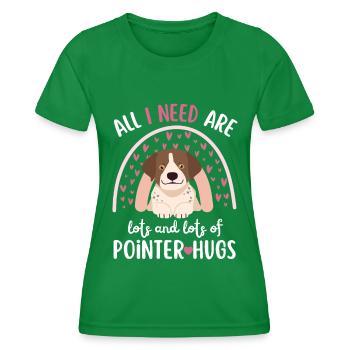 Sweet English Pointer Lover Kawaii - Women's Functional T-Shirt - kelly green - Front - AI Model Female 172 dark (172cm)