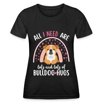 Cute English Bulldog Lovers Kawaii - Women's Functional T-Shirt - black - Front - AI Model Female 172 light (172cm)