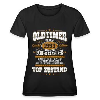 Oldtimer Baujahr 1993 Jahrgang Geburtstag Geschenk - Frauen Funktions-T-Shirt - Schwarz - Vorne - AI Model Female 172 light (172cm)