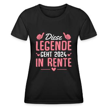 Renteneintritt 2024 Arbeitskollegin Rentnerin - Frauen Funktions-T-Shirt - Schwarz - Vorne - AI Model Female 172 light (172cm)