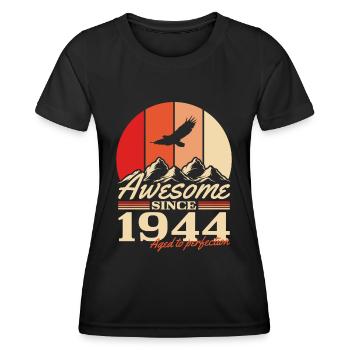 Großartig seit 1944 Jahrgang Vintage Geburtstag - Frauen Funktions-T-Shirt - Schwarz - Vorne - AI Model Female 172 light (172cm)