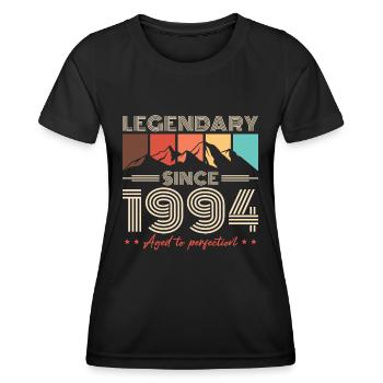 Geboren 1994 Jahrgang Geburtstag Vintage - Frauen Funktions-T-Shirt - Schwarz - Vorne - AI Model Female 172 light (172cm)