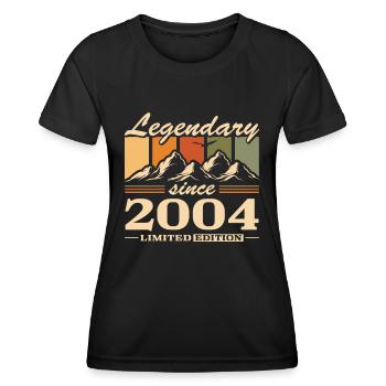 Berge Jahrgang 2004 geboren Geburtstag - Frauen Funktions-T-Shirt - Schwarz - Vorne - AI Model Female 172 light (172cm)