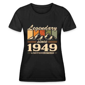 Berge Jahrgang 1949 geboren Geburtstag - Frauen Funktions-T-Shirt - Schwarz - Vorne - AI Model Female 172 light (172cm)