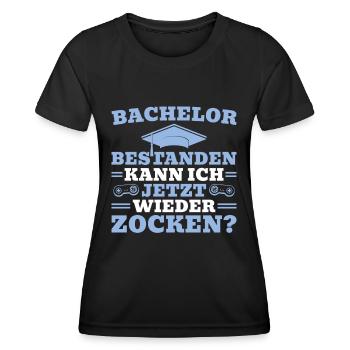 Bachelorprüfung bestanden Abschluss Bachelor - Frauen Funktions-T-Shirt - Schwarz - Vorne - AI Model Female 172 light (172cm)